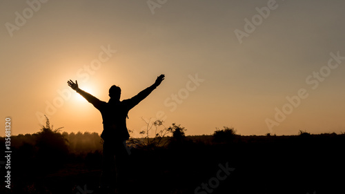Wallpaper Mural happy time on silhouette sunset Torontodigital.ca