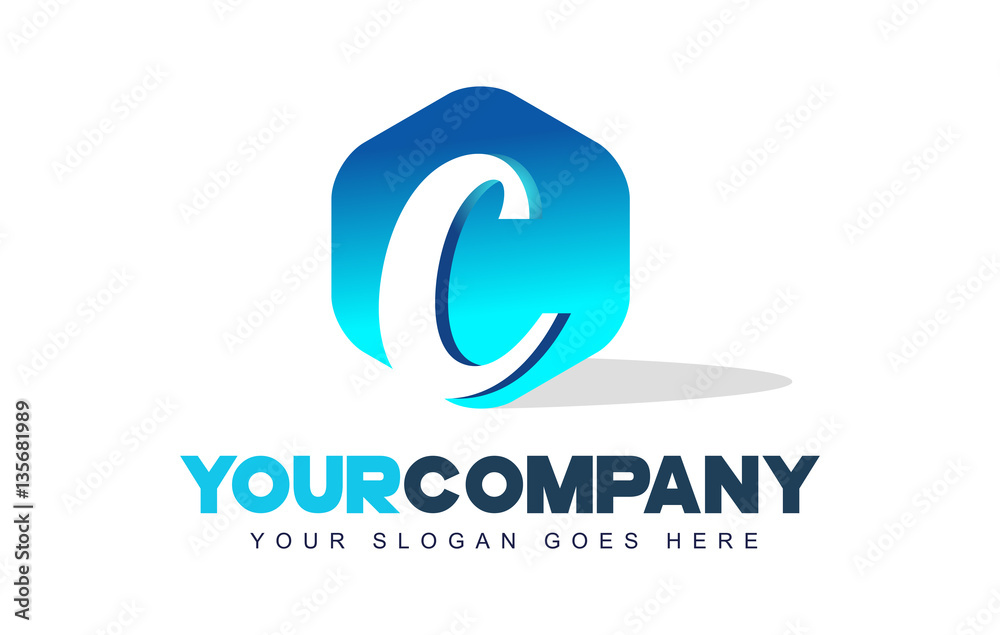 c Letter Logo. Hexagon Shape Modern Design c Letter Logo. Hexagon Shape Modern Design