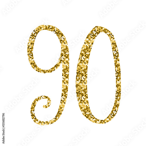 GOLD GLITTER ICON – 90 YEARS