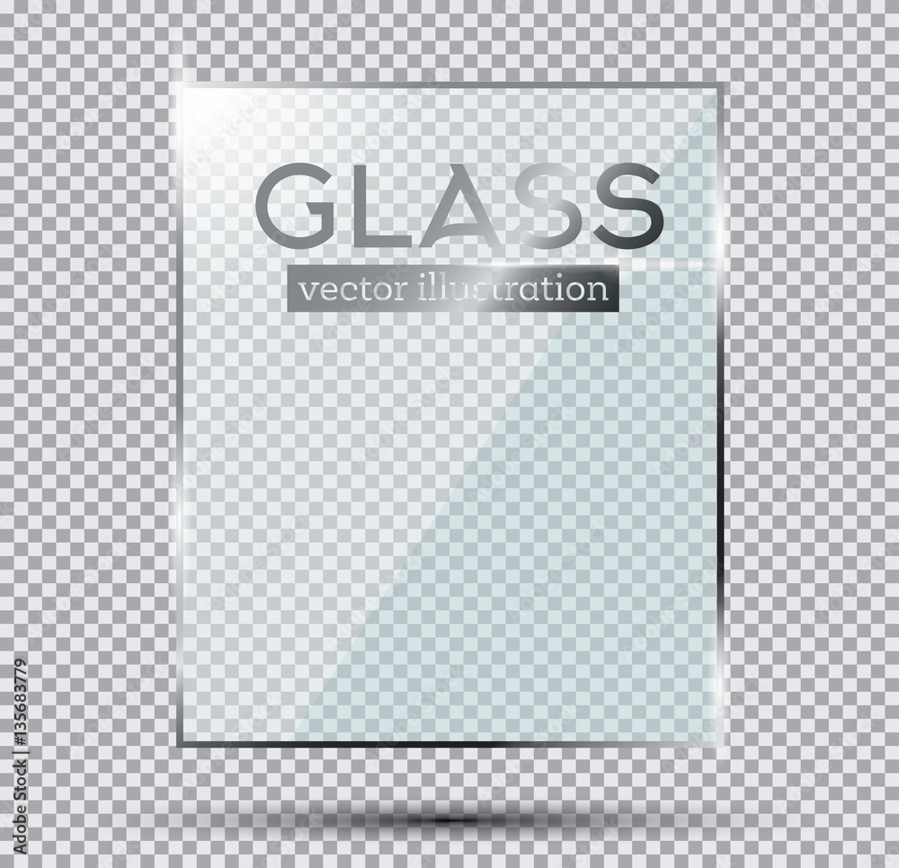 Glass Plate Isolated On Transparent Background. Glass Plate Isolated On Transparent Background.