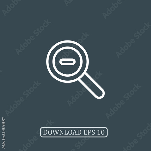 Zoom out icon vector