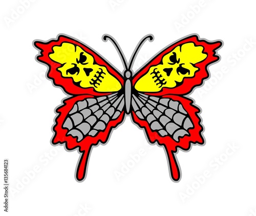 Butterfly Skull Tribal