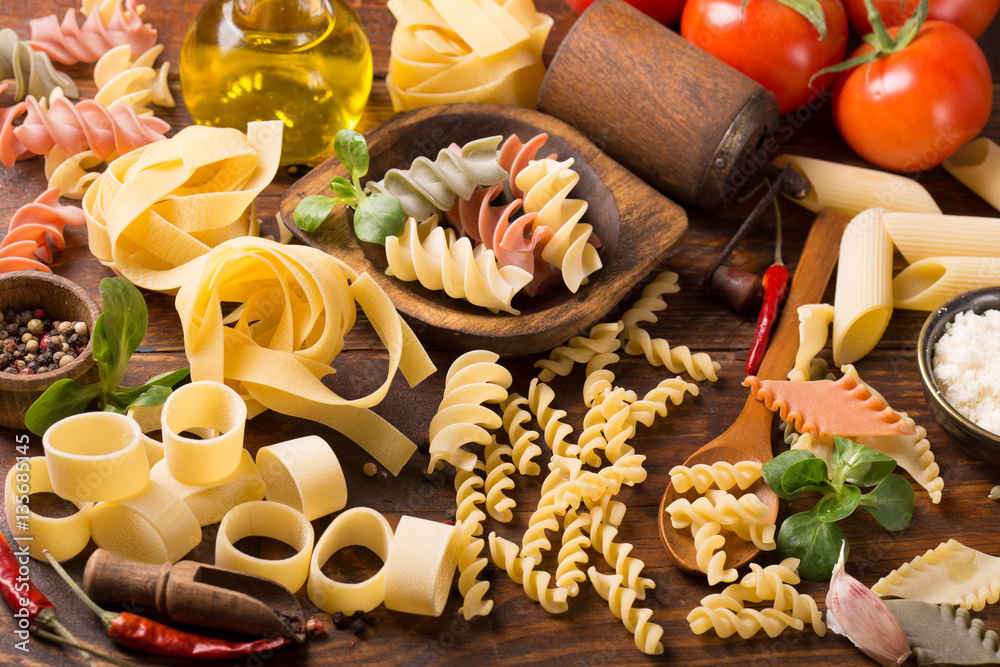 Various mix of pasta Various mix of pasta