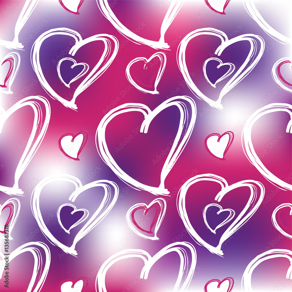 Romantic pattern. Vector pattern with heart shape. Hand drawn pattern. Romantic pattern. Vector pattern with heart shape. Hand drawn pattern.
