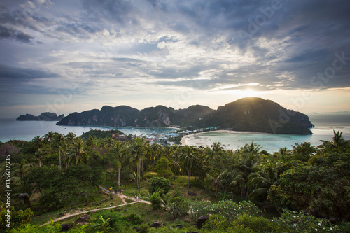 Amazing view of the Phi Phi Don island from the mountain © Anna Issakova