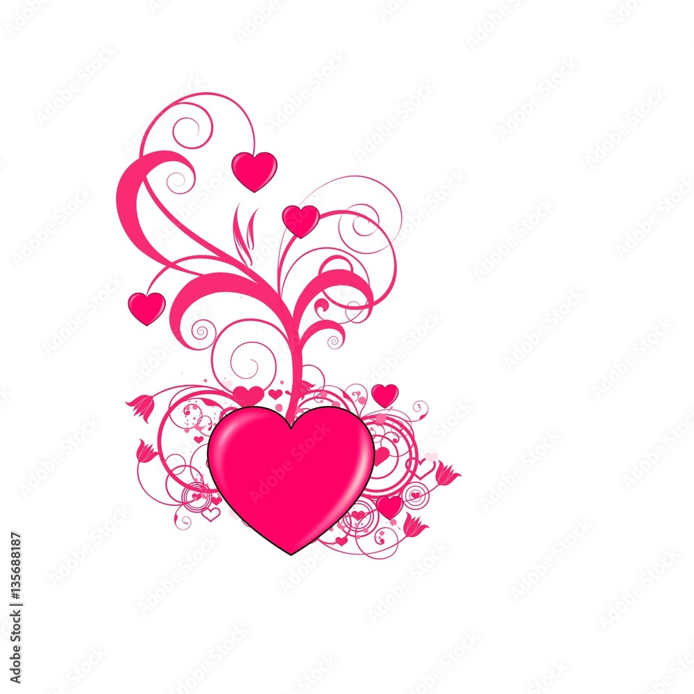 PINK HEART LOVE 
