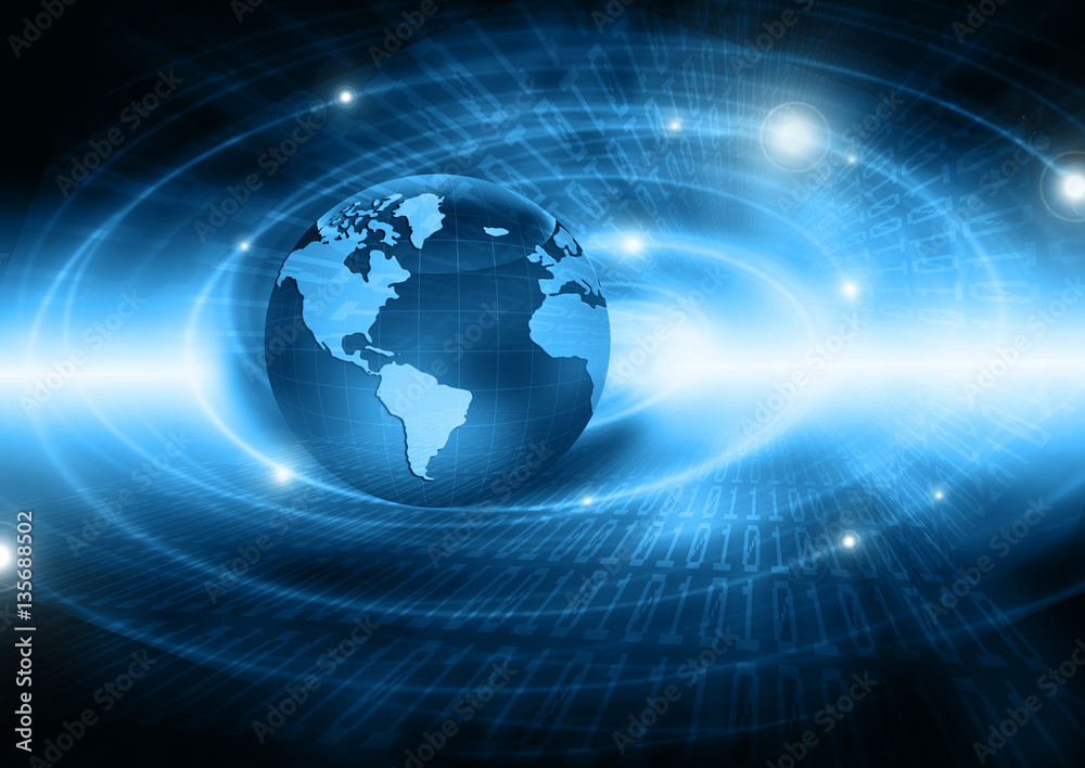 Best Internet Concept of global business. Globe, glowing lines on technological background. Wi-Fi, rays, symbols Internet, 3D illustration Best Internet Concept of global business. Globe, glowing lines on technological background. Wi-Fi, rays, symbols Internet, 3D illustration
