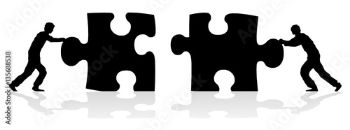 Menschen Puzzleteil