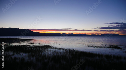 Serenity of Lake Tahoe during Beautiful Sunset