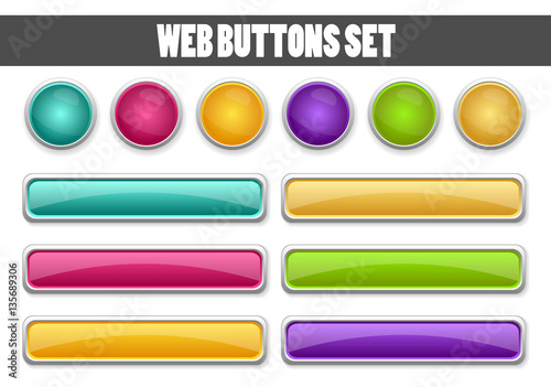 Web buttons set for your design