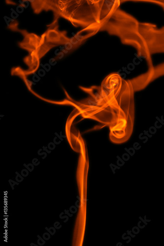 Abstract orange smoke