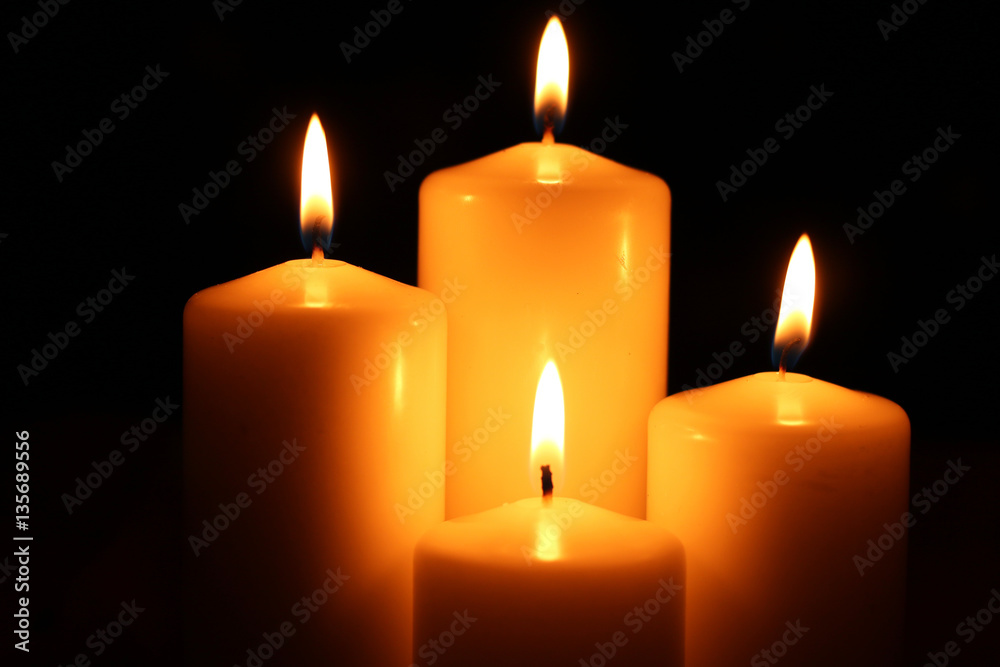 four candle darkness fire