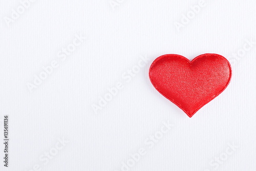 red heart on a white background