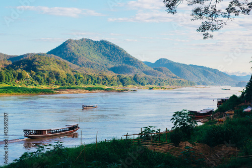 Mekong River and mountains view in Luang Prabang, Laos © Iryna