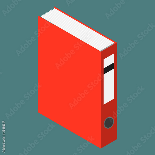 Vector isometric office folder