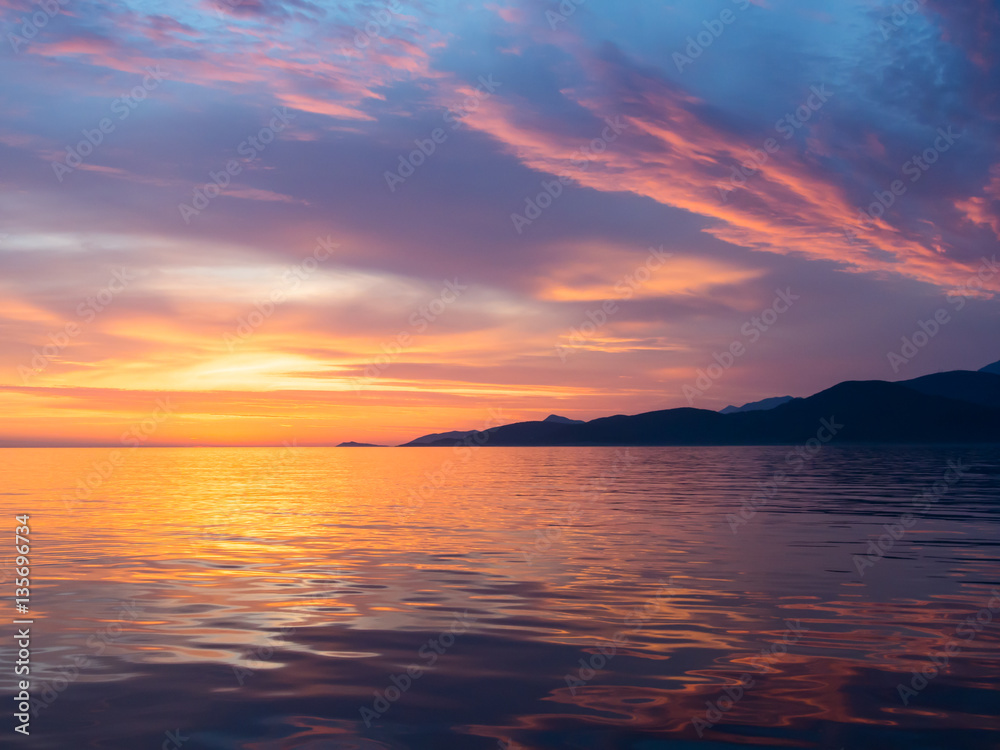 Sunset at Adriatic Sea