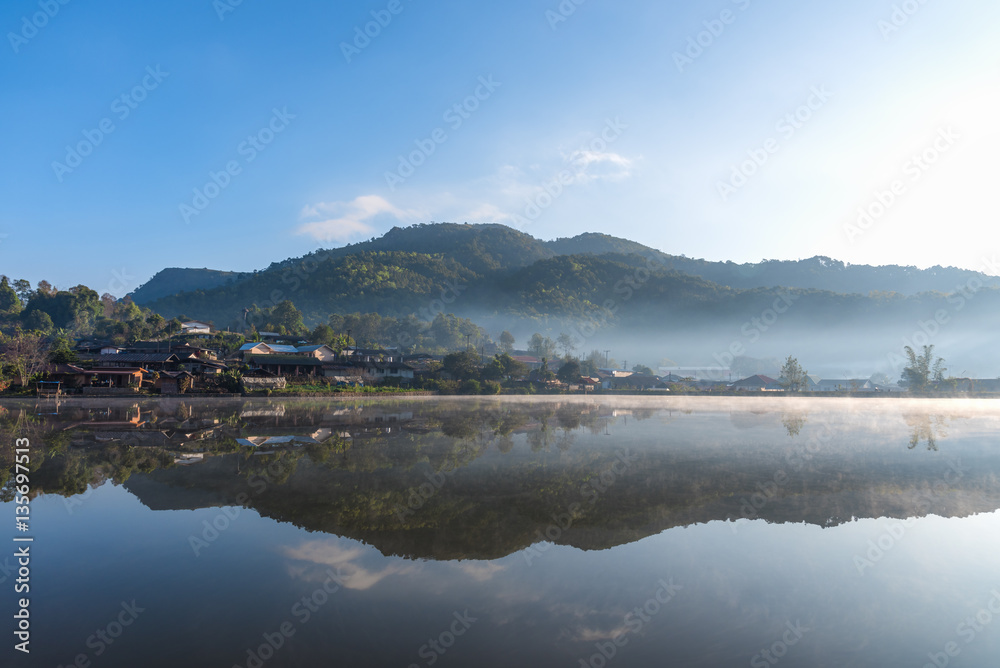 Landscape of Ban Rak Thai village. Mae hong sorn Province, Thailand