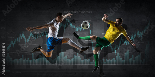 Football game statistics . Mixed media . Mixed media © Sergey Nivens