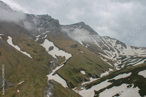 Caucasus ,Spring, mountain ,Russia, panorama , height ,mountain range ,snow ,landscapes ,,journey ,outdoors  