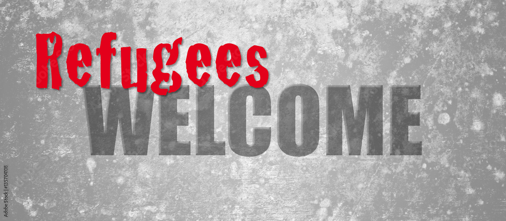 refugees welcome banner