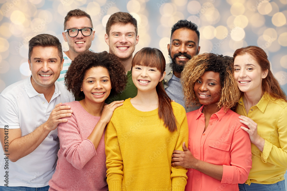 international group of happy smiling people international group of happy smiling people