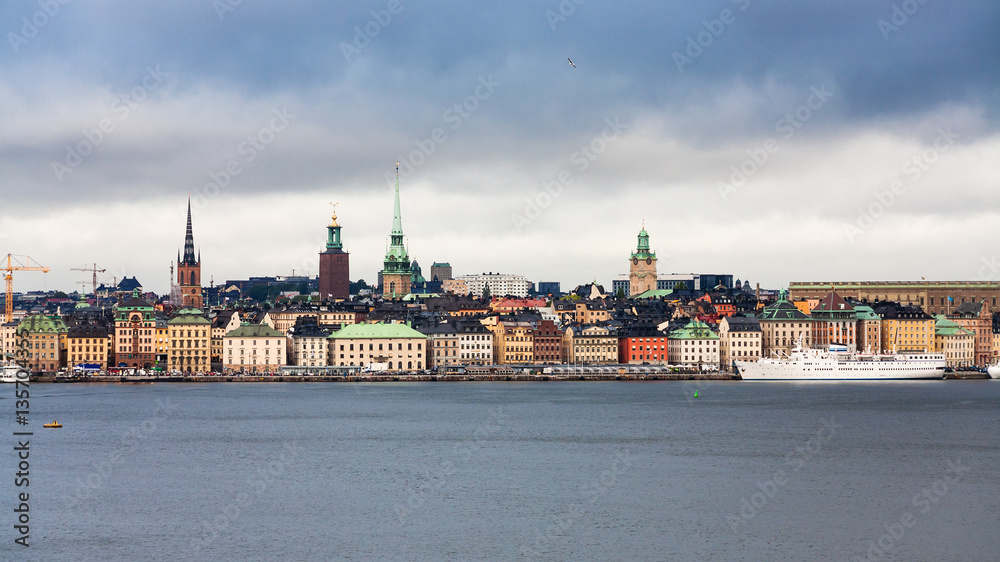 panoramic view of center of Stockholm city