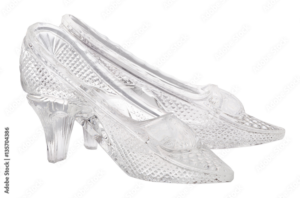glass two shoes isolated on white glass two shoes isolated on white
