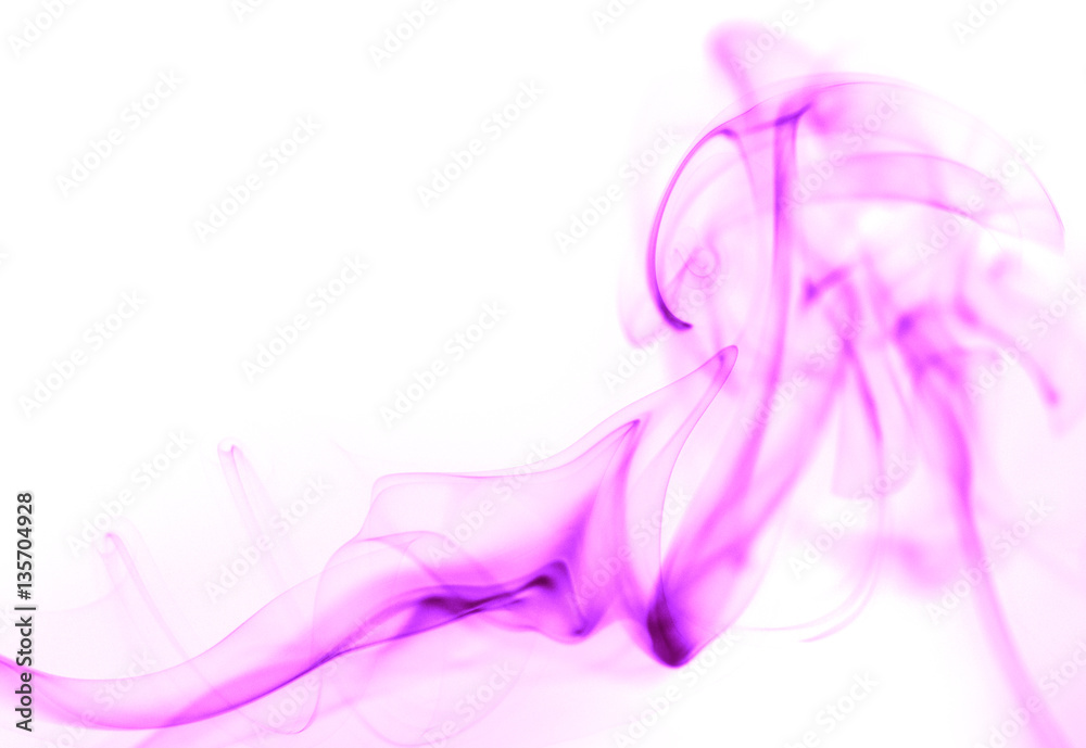 Abstract Smoke on White Background 