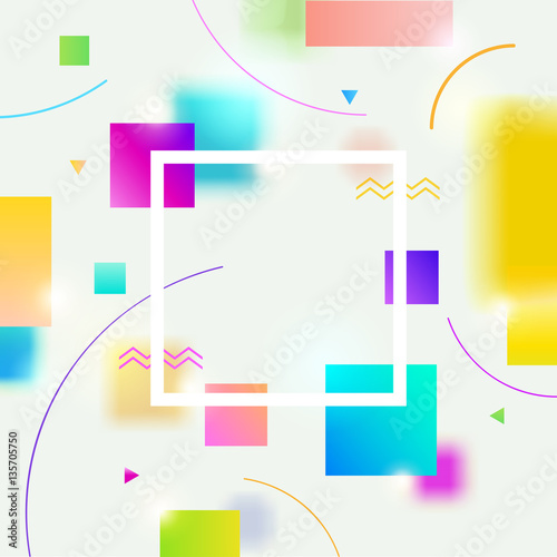 Abstract  background with colorful geometric shape and space for text.