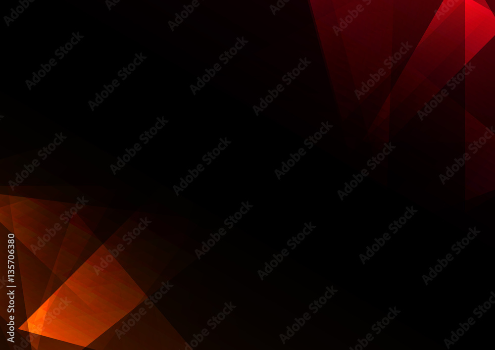 Naklejka premium red crystal abstract background, diamond business template, facet technology background, vector illustration