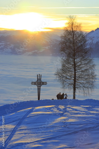 Oberhalb Fraxern, über Nebelmeer im Rheintal. photo