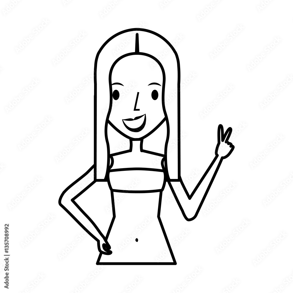 young woman with summer clothes vector illustration design young woman with summer clothes vector illustration design