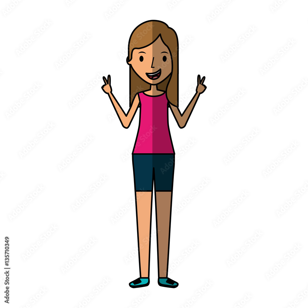 young woman with summer clothes vector illustration design young woman with summer clothes vector illustration design