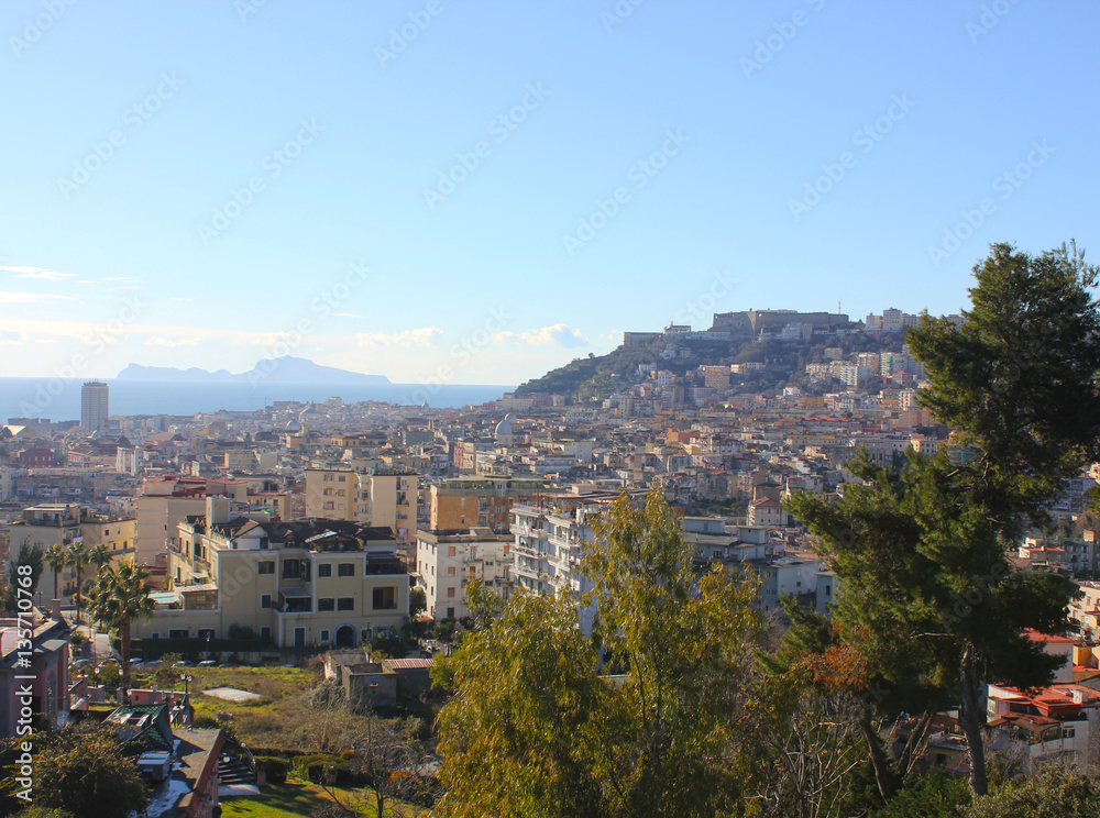 View of Naples and Capri, Italy