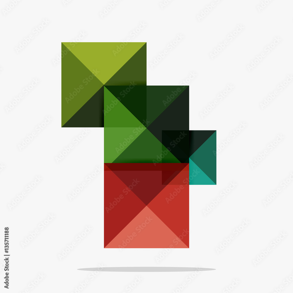 Vector blank abstract squares background