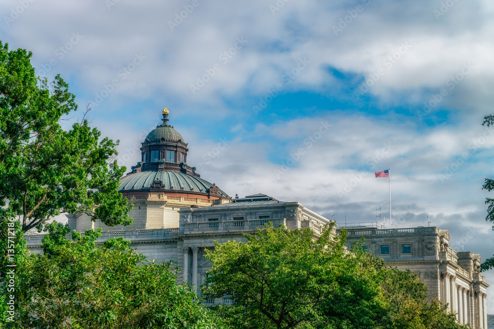 Obraz premium WASHINGTON DC, USA The Library of Congress is the research library that officially serves the United States Congress and is the de facto national library of the United States.