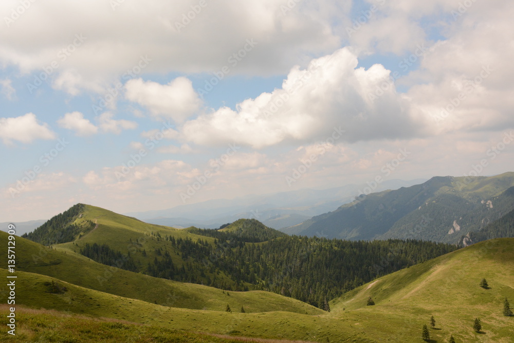 Beautiful view of Carpathian Mountains, Romania