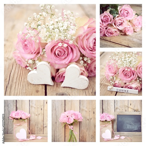 Rosenstrauß - Collage - ros...