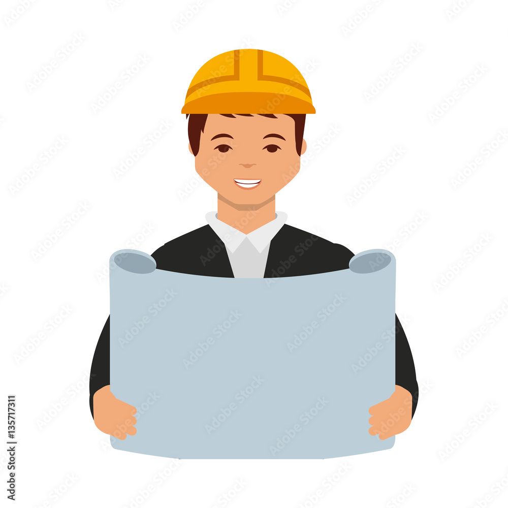 Construction professional avatar character vector illustration design Construction professional avatar character vector illustration design