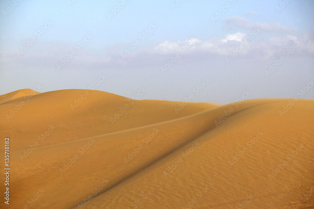 Sanddünen in der Wüste bei Dubai, Vereinigte Arabische Emirate, Naher Osten