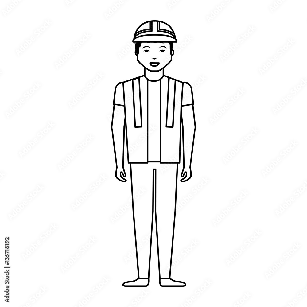 Construction professional avatar character vector illustration design Construction professional avatar character vector illustration design