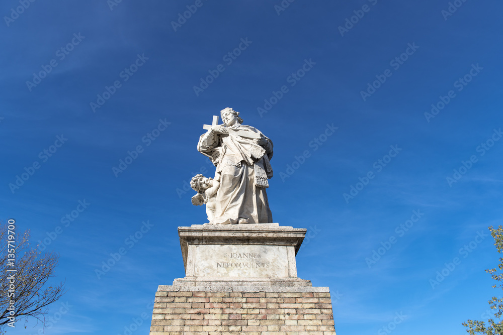 Rome (Italy) - Statue of Saint John Nepomuceno in Milvio Bridge