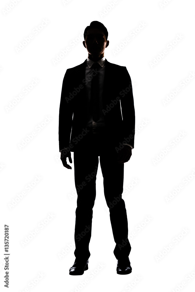 silhouette of businessman silhouette of businessman