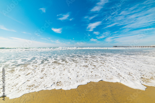 Golden shore in Pacific beach photo