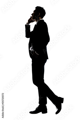 businessman talk on phone
