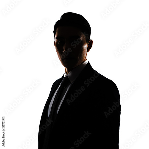silhouette of businessman