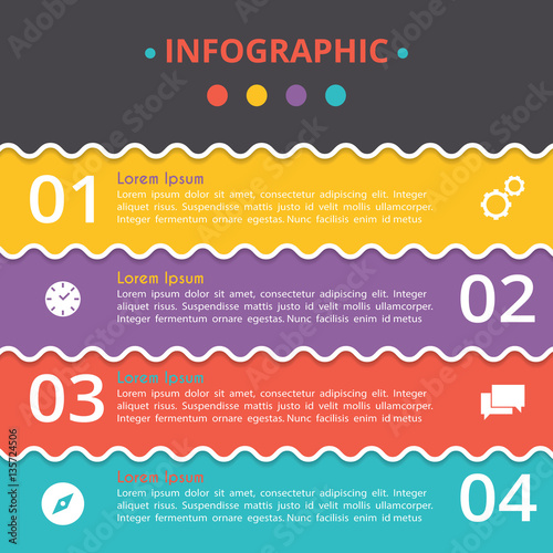 Vector colorful info graphics photo