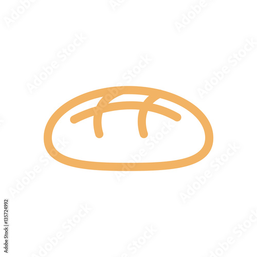 Bread line style. bakery Icon. bakeshop Sign isolated. Food symb