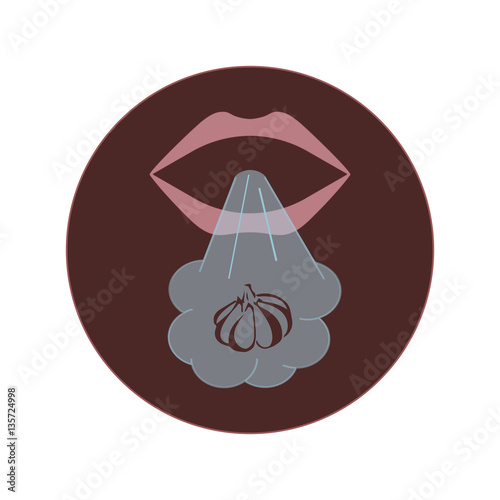 Bad breath. Garlic breath.