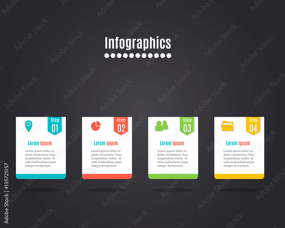 Obraz premium Vector colorful info graphics